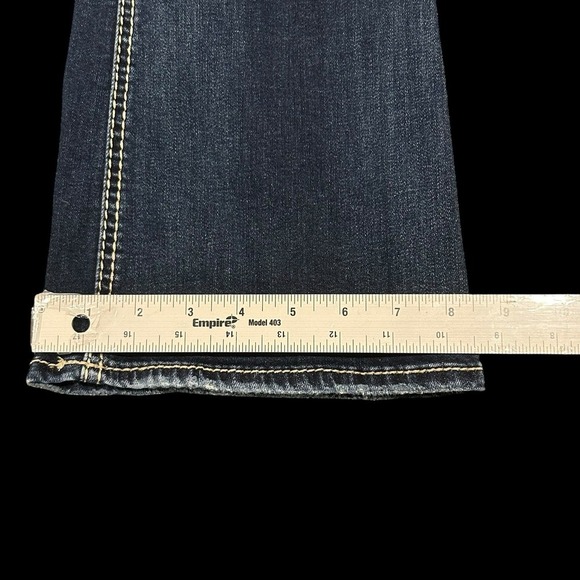 Silver Jeans Women 28/33 Bootcut Dark Wash Western Suki Surplus Blue Stretch - Picture 6 of 13